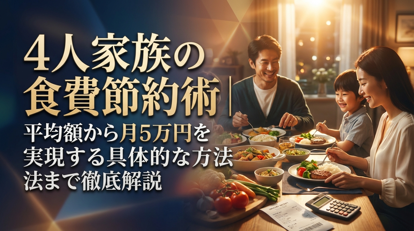 4人家族の食費節約術|平均額から月5万円を実現する具体的な方法まで徹底解説