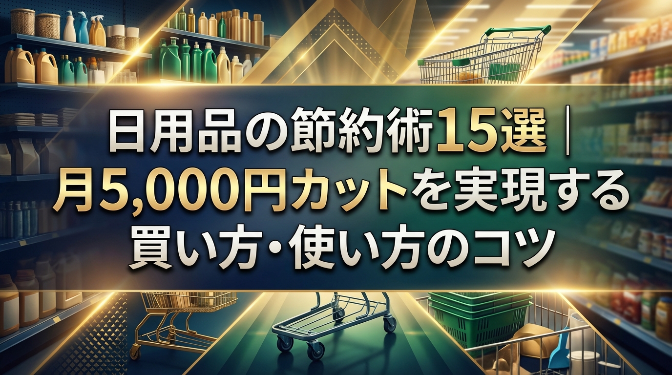 日用品の節約術15選|月5,000円カットを実現する買い方・使い方のコツ