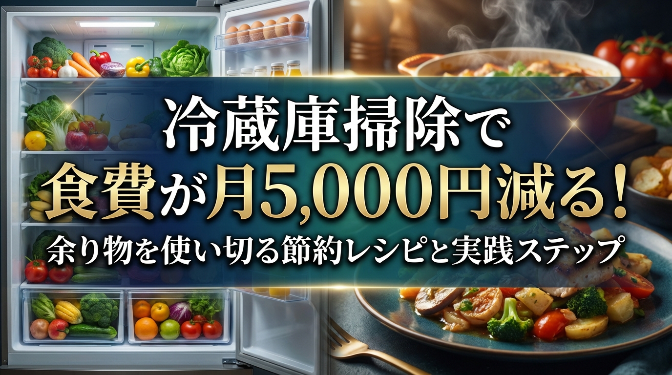 冷蔵庫掃除で食費が月5,000円減る！余り物を使い切る節約レシピと実践ステップ