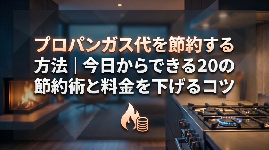 プロパンガス代を節約する方法｜今日からできる20の節約術と料金を下げるコツ