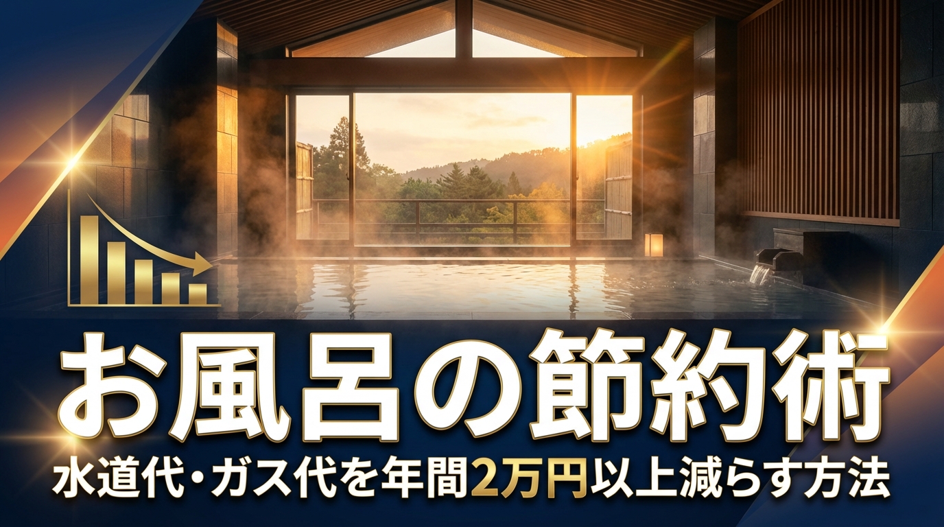 お風呂の節約術|水道代・ガス代を年間2万円以上減らす方法