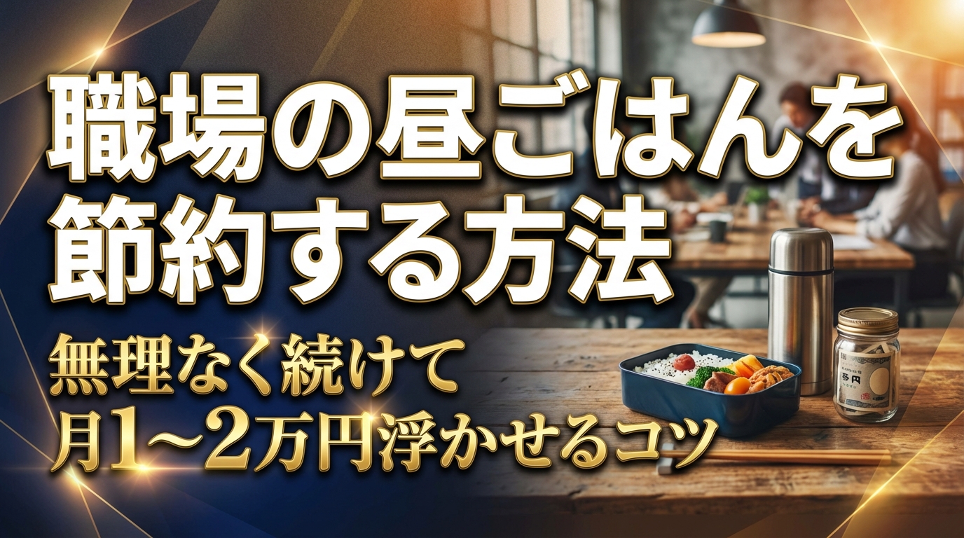 職場の昼ごはんを節約する方法|無理なく続けて月1〜2万円浮かせるコツ