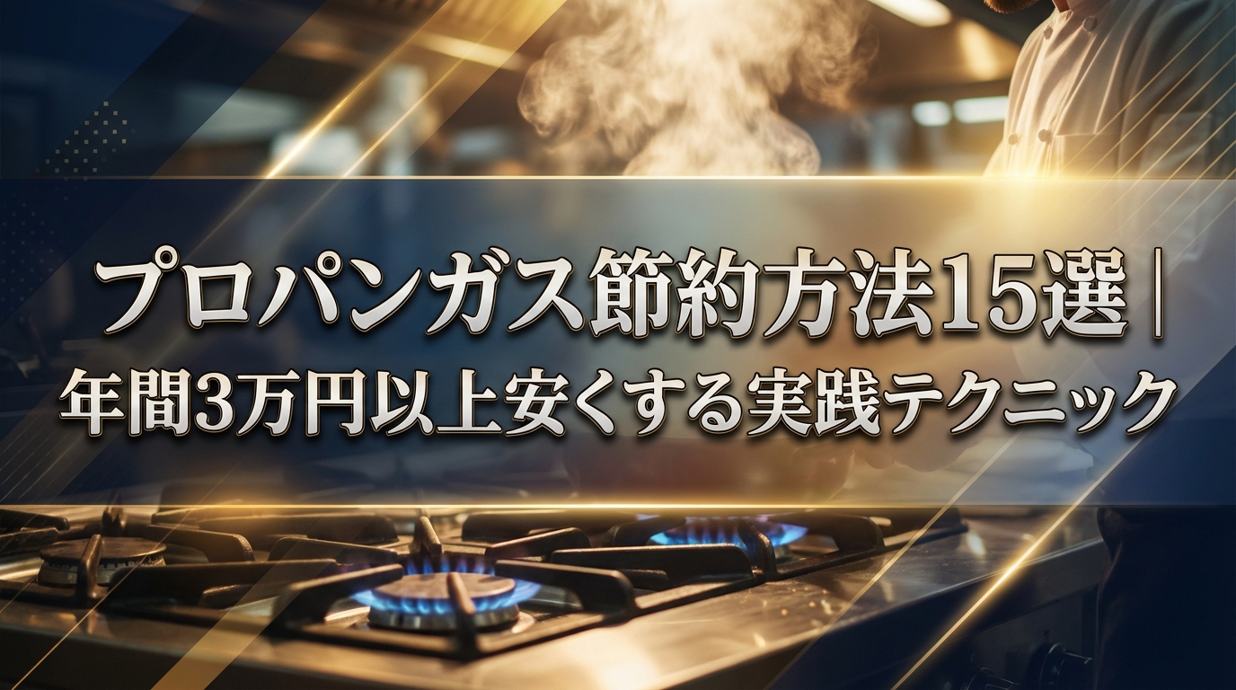 プロパンガス節約方法15選|年間3万円以上安くする実践テクニック