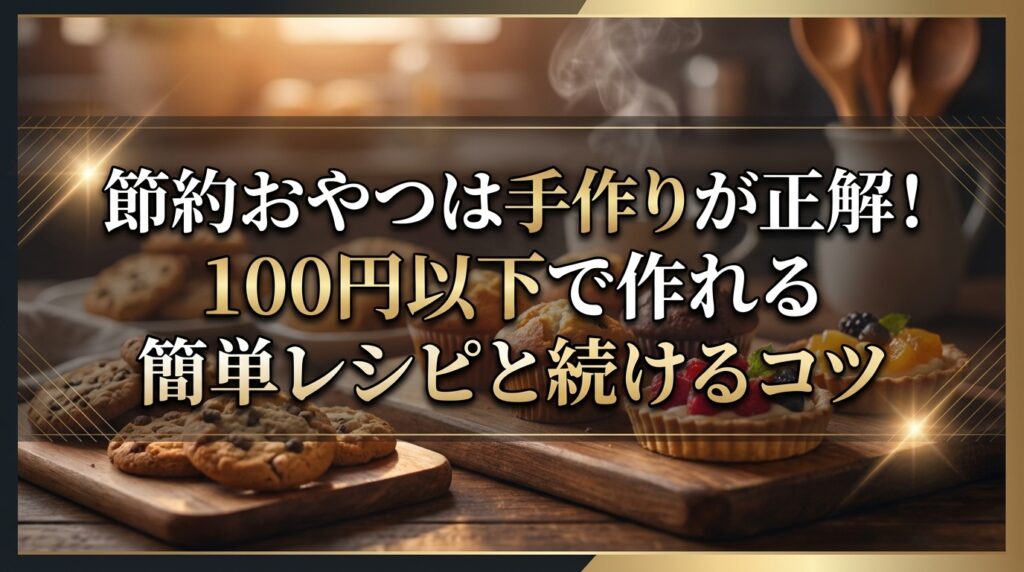 節約おやつは手作りが正解！100円以下で作れる簡単レシピと続けるコツ