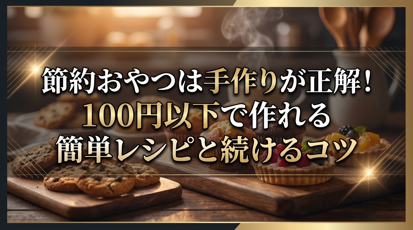 節約おやつは手作りが正解!100円以下で作れる簡単レシピと続けるコツ