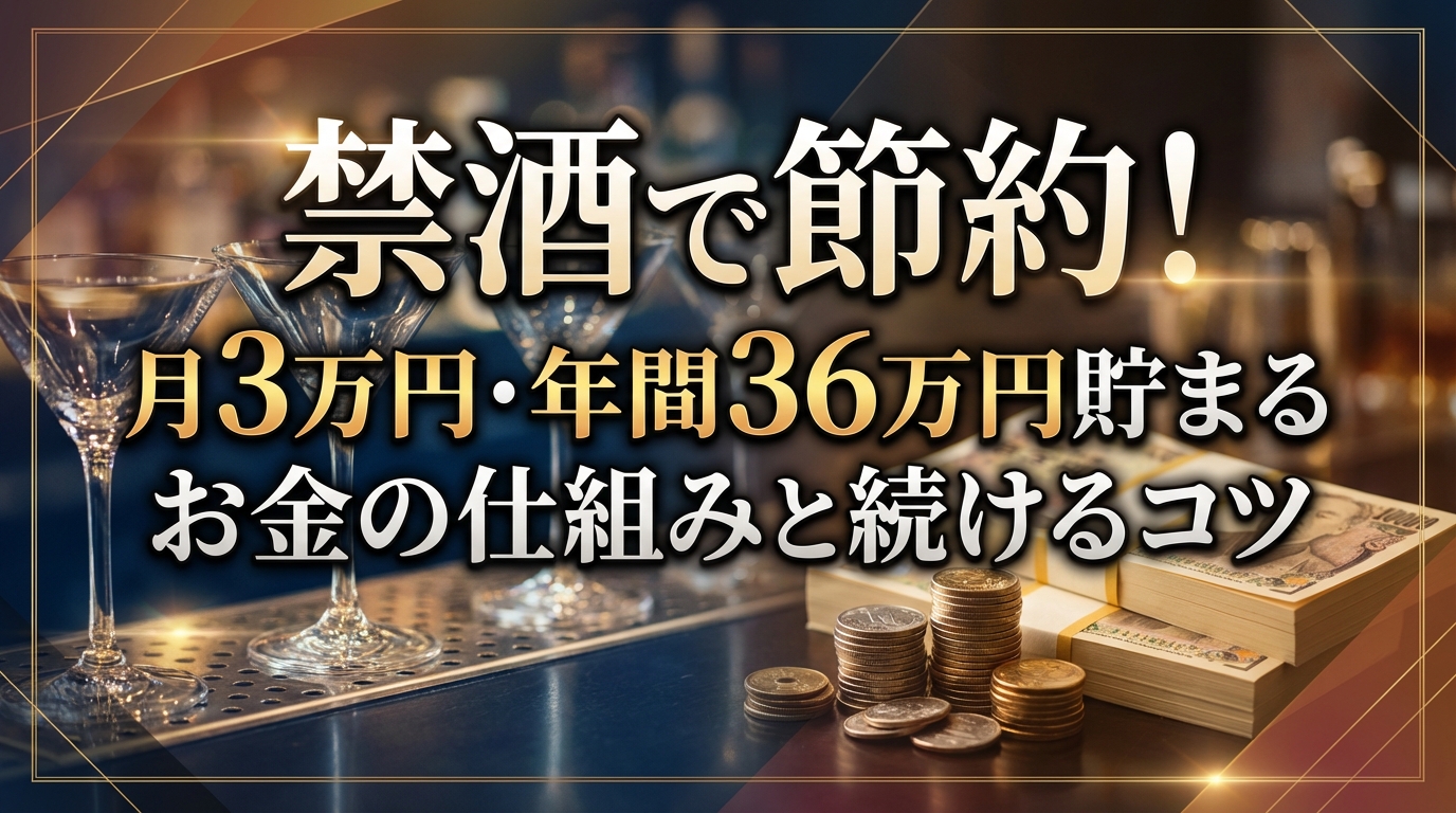 禁酒で節約！月3万円・年間36万円貯まるお金の仕組みと続けるコツ