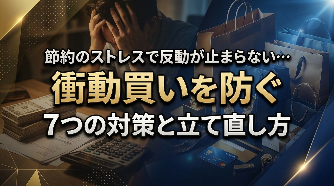 節約のストレスで反動が止まらない…衝動買いを防ぐ7つの対策と立て直し方