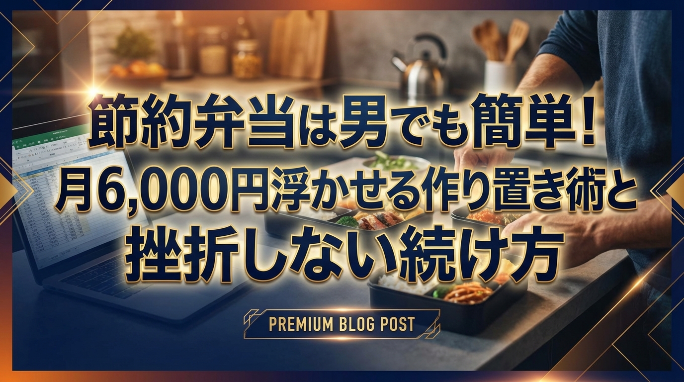 節約弁当は男でも簡単！月6,000円浮かせる作り置き術と挫折しない続け方