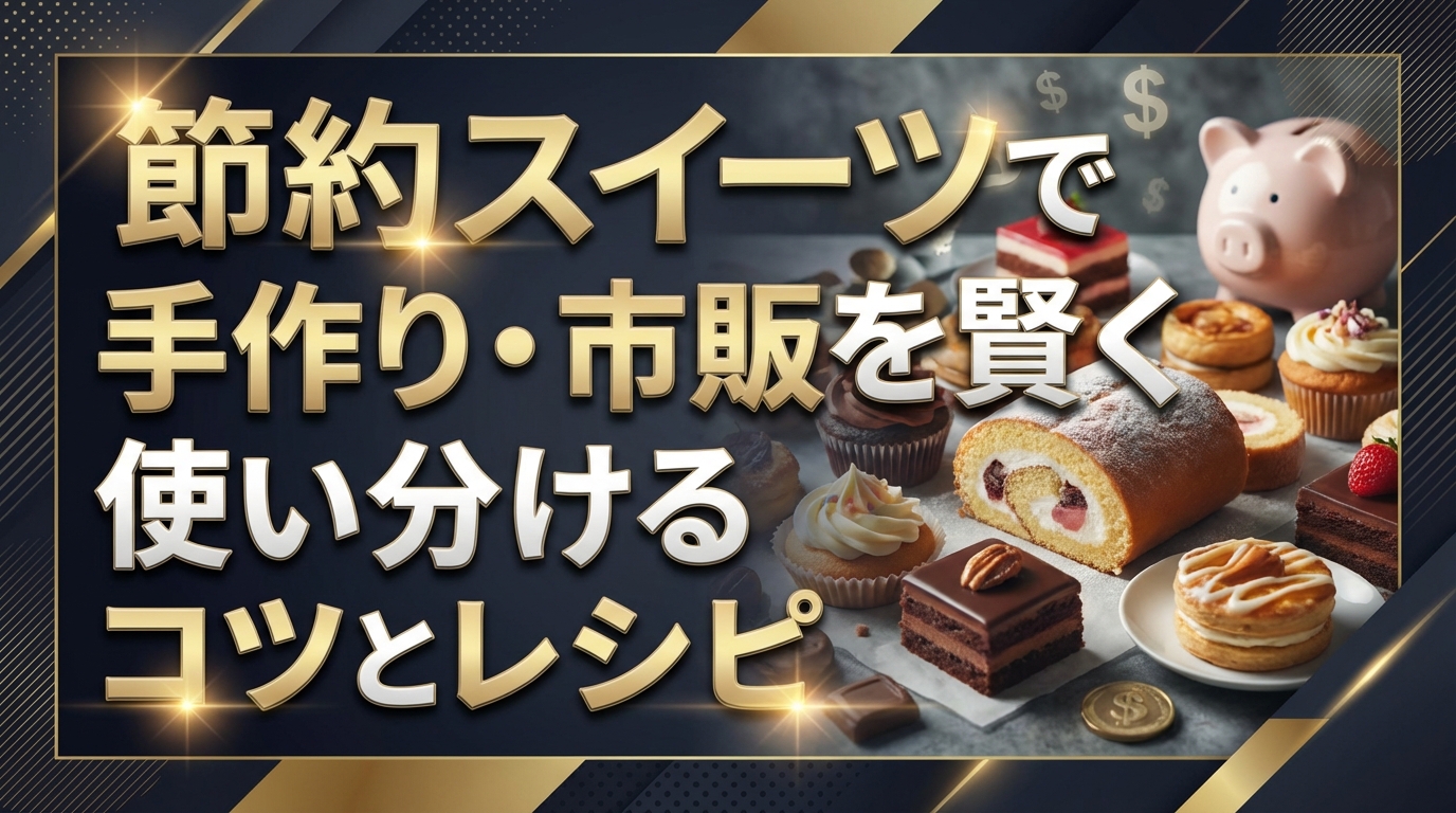 節約スイーツで年間5万円浮く！手作り・市販を賢く使い分けるコツとレシピ