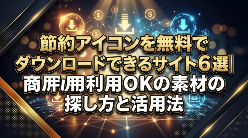 節約アイコンを無料でダウンロードできるサイト6選｜商用利用OK素材の探し方と活用法