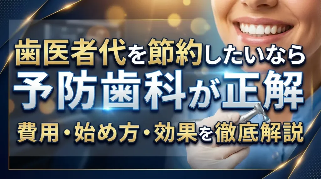 歯医者代を節約したいなら予防歯科が正解｜費用・始め方・効果を徹底解説
