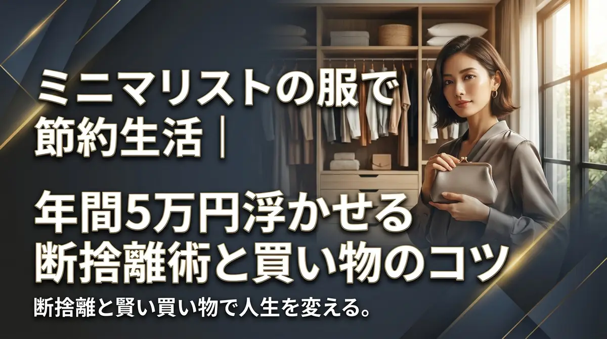 ミニマリストの服で節約生活｜年間5万円浮かせる断捨離術と買い物のコツ