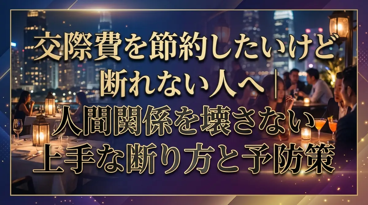 交際費を節約したいけど断れない人へ|人間関係を壊さない上手な断り方と予防策