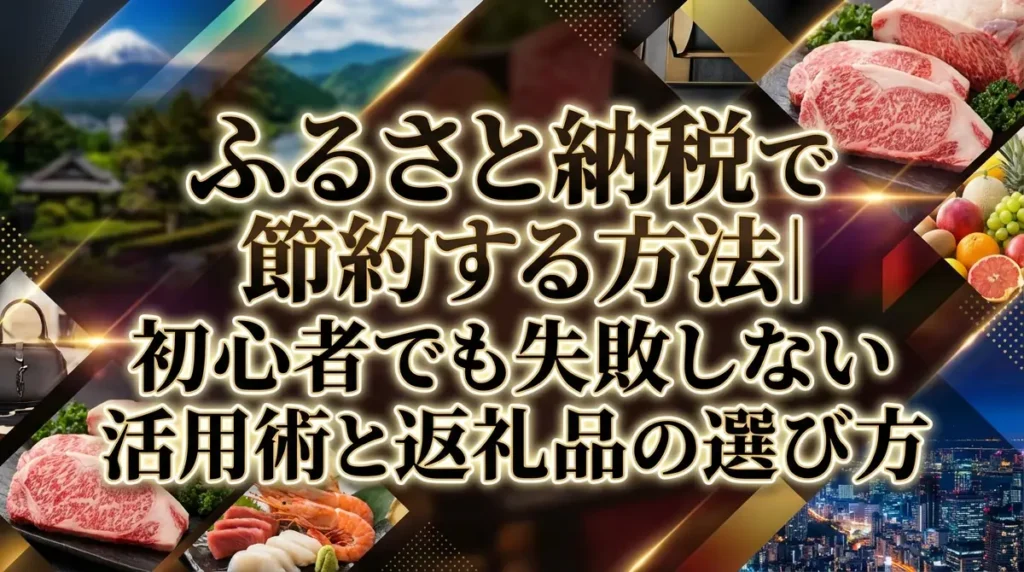 ふるさと納税で節約する方法｜初心者でも失敗しない活用術と返礼品の選び方