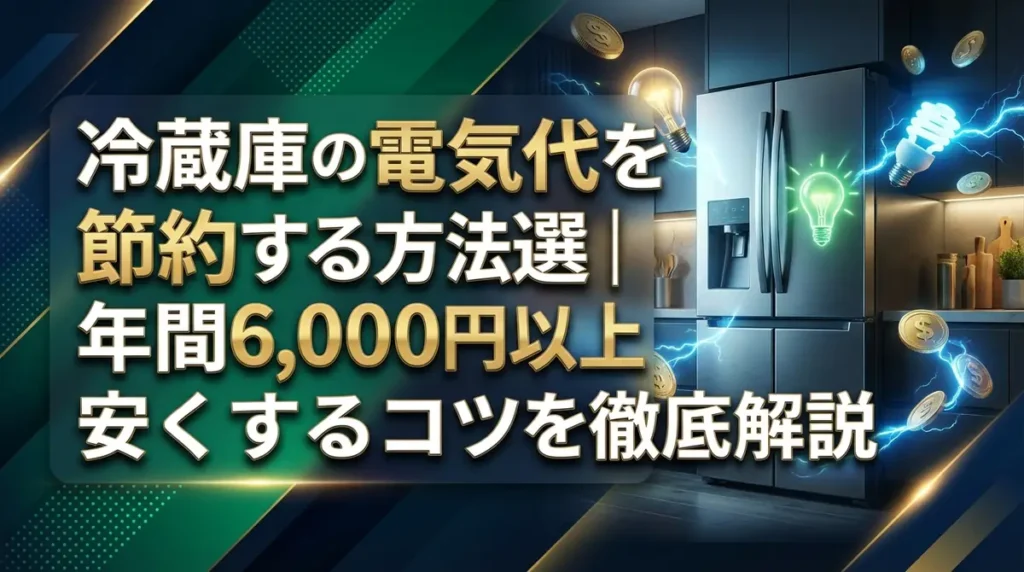 冷蔵庫の電気代を節約する方法7選｜年間6,000円以上安くするコツを徹底解説