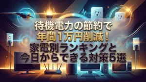 待機電力の節約で年間1万円削減！家電別ランキングと今日からできる対策5選