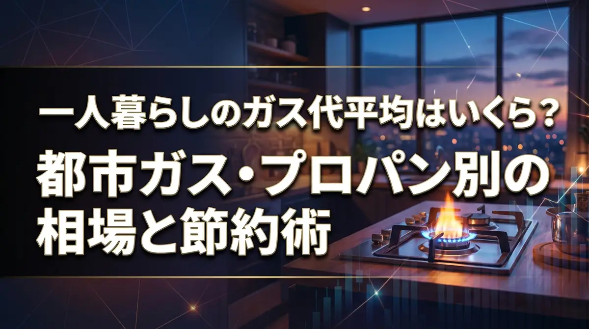 一人暮らしのガス代平均はいくら？都市ガス・プロパン別の相場と節約術