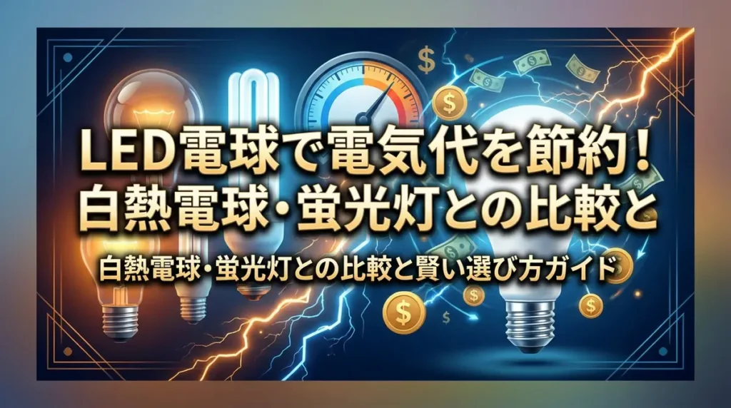 LED電球で電気代を節約！白熱電球・蛍光灯との比較と賢い選び方ガイド