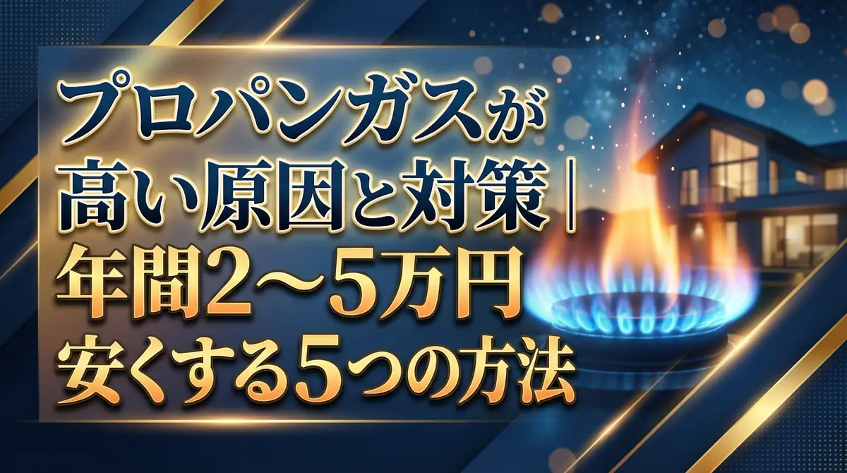 プロパンガスが高い原因と対策｜年間2〜5万円安くする5つの方法