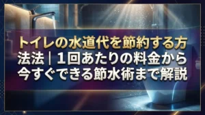 トイレの水道代を節約する方法｜1回あたりの料金から今すぐできる節水術まで解説