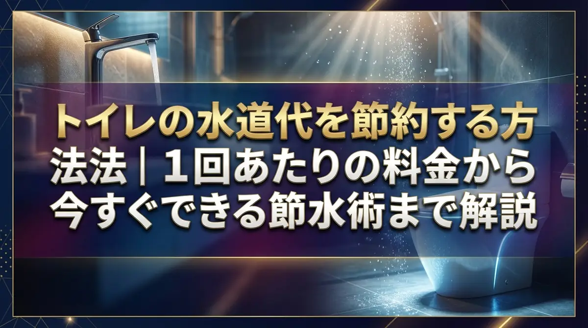 トイレの水道代を節約する方法|1回あたりの料金から今すぐできる節水術まで解説