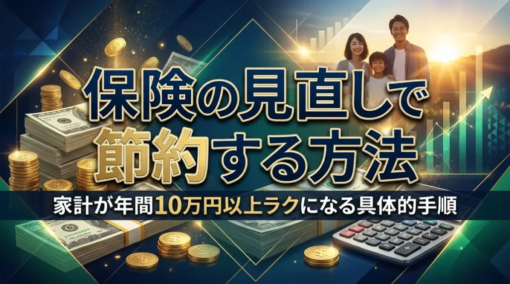 保険の見直しで節約する方法｜家計が年間10万円以上ラクになる具体的手順