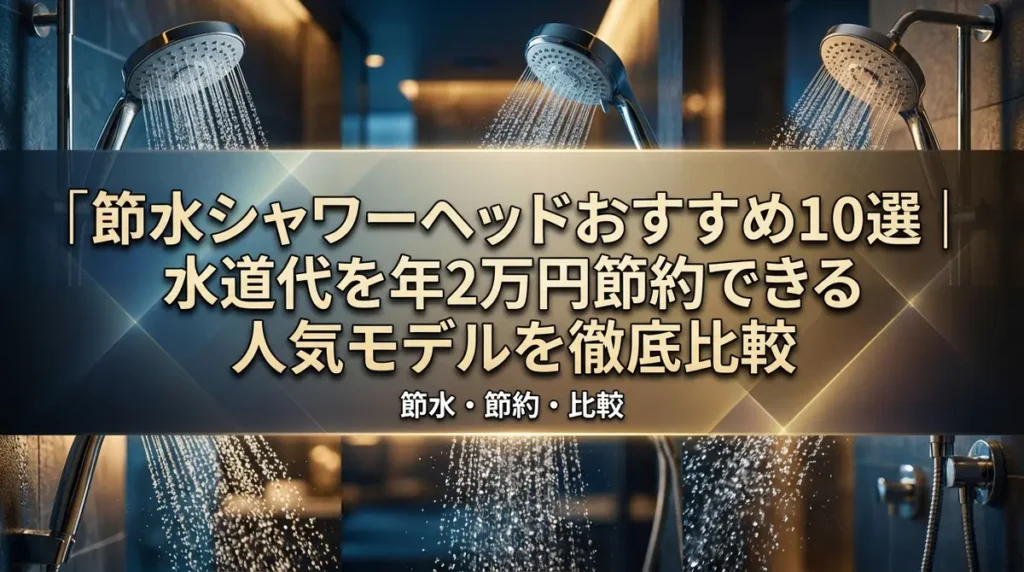 節水シャワーヘッドおすすめ10選｜水道代を年2万円節約できる人気モデルを徹底比較