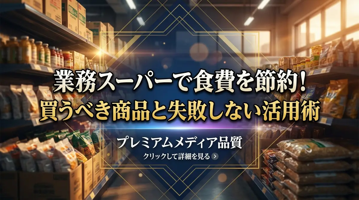 業務スーパーで食費を節約!買うべき商品と失敗しない活用術