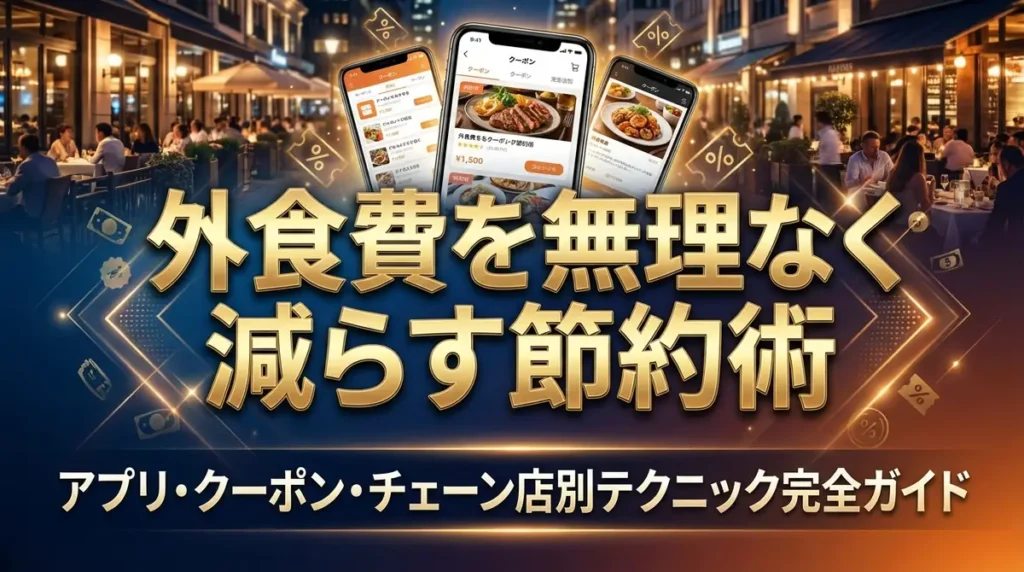 外食費を無理なく減らす節約術｜アプリ・クーポン・チェーン店別テクニック完全ガイド
