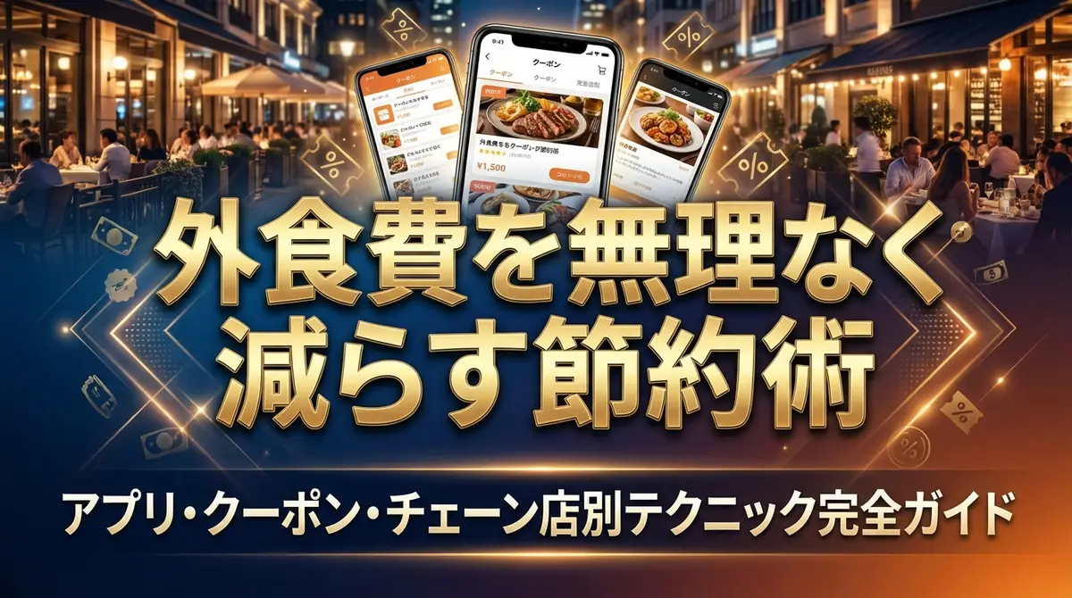 外食費を無理なく減らす節約術|アプリ・クーポン・チェーン店別テクニック完全ガイド