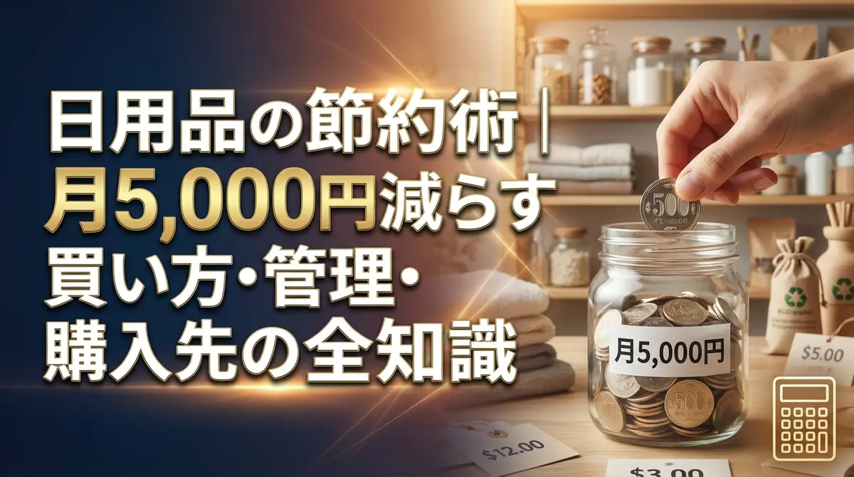 日用品の節約術|月5,000円減らす買い方・管理・購入先の全知識