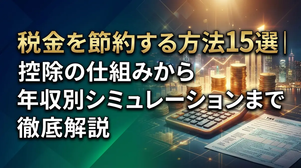 税金を節約する方法15選｜控除の仕組みから年収別シミュレーションまで徹底解説